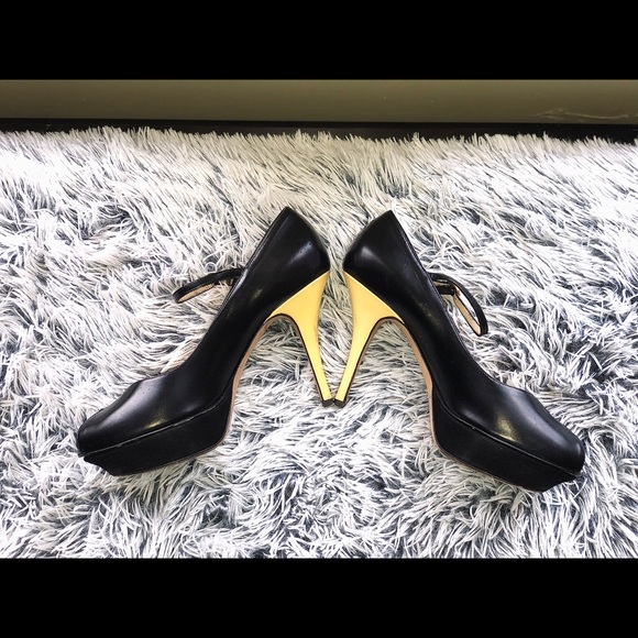 Yves Saint Laurent Shoes - YSL Patent Yellow Platform Heels